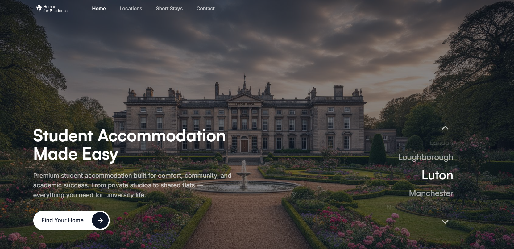Homes for Students — Brand & Site